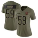 Cassius Marsh ＃59 Women's Limited Chicago Bears Olive 2025 Salute to Service Jersey