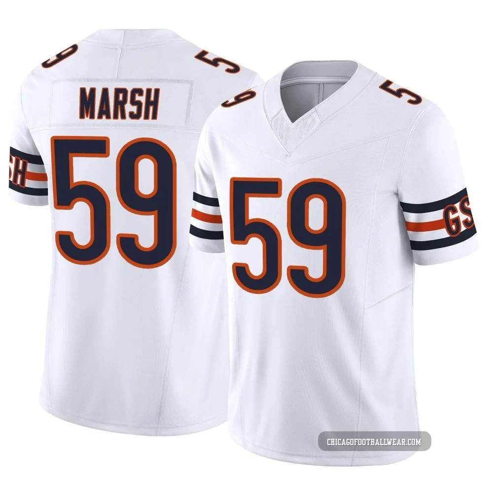 Cassius Marsh ＃59 Youth Limited Chicago Bears White Vapor F.U.S.E. Jersey