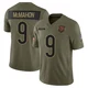 Jim McMahon ＃9 Men's Limited Chicago Bears Olive 2025 Salute to Service Jersey