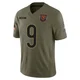 Jim McMahon ＃9 Men's Limited Chicago Bears Olive 2025 Salute to Service Jersey