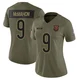 Jim McMahon ＃9 Women's Limited Chicago Bears Olive 2025 Salute to Service Jersey