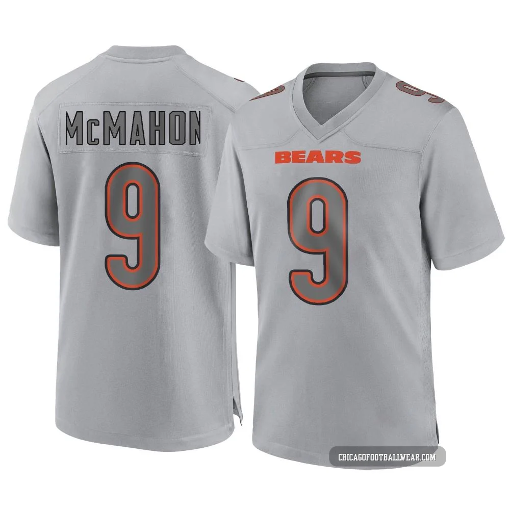 Jim McMahon ＃9 Youth Game Chicago Bears Gray Atmosphere Fashion Jersey