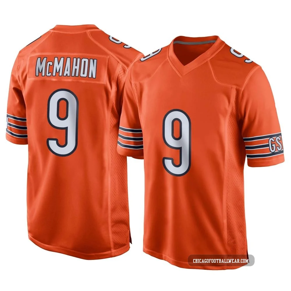 Jim McMahon ＃9 Youth Game Chicago Bears Orange Alternate Jersey