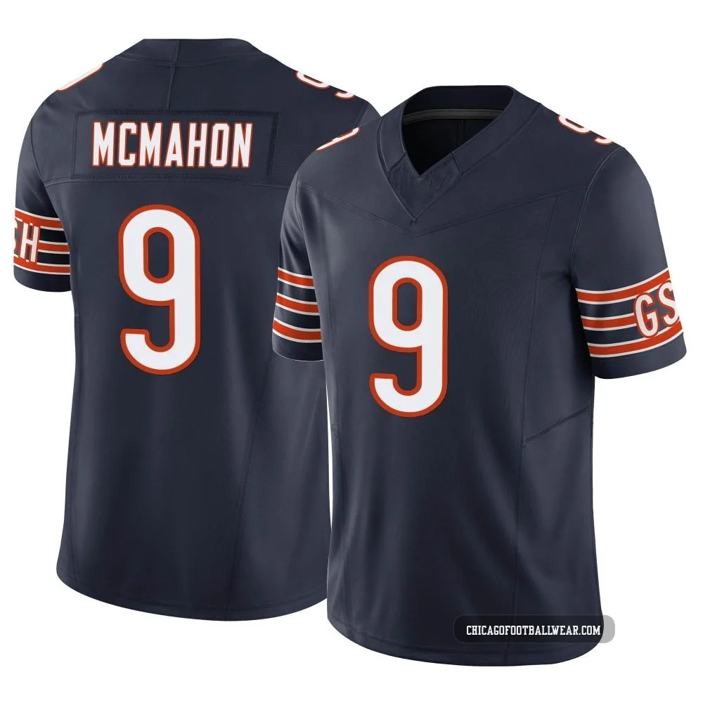Jim McMahon ＃9 Youth Limited Chicago Bears Navy Vapor F.U.S.E. Jersey