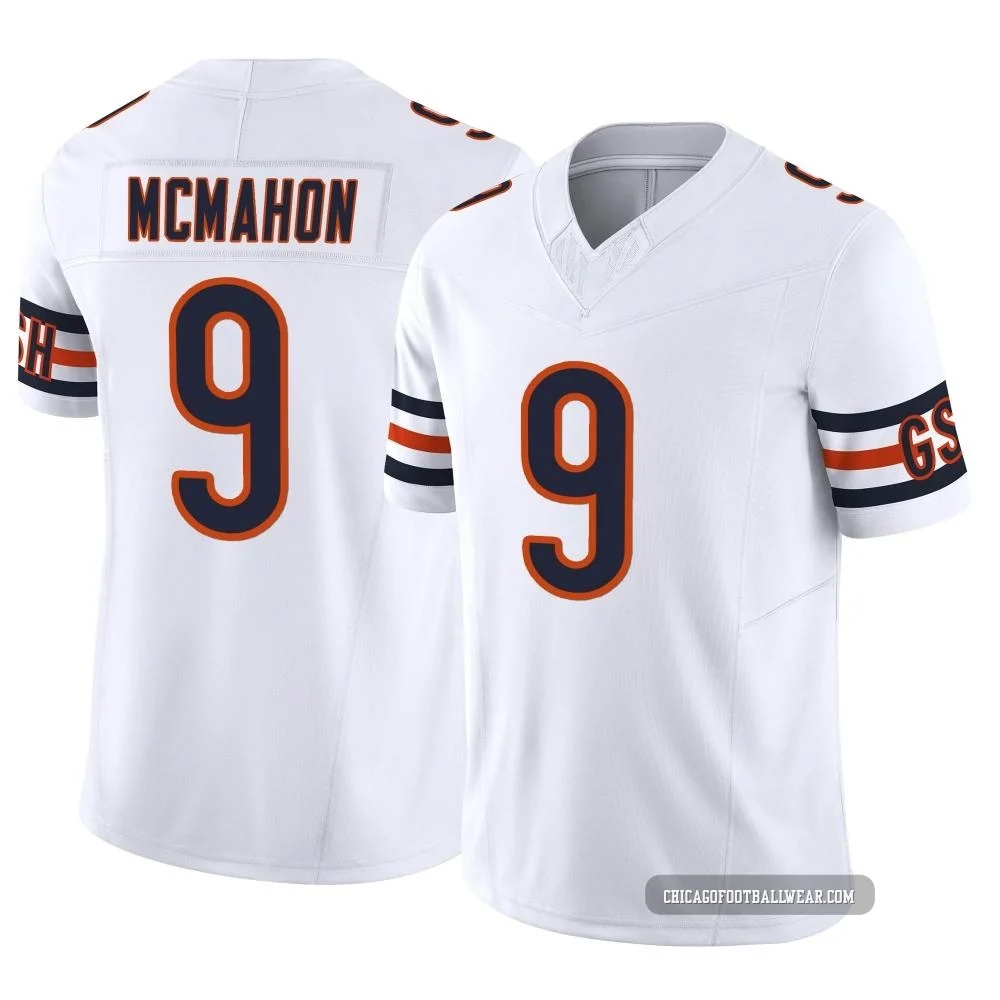 Jim McMahon ＃9 Youth Limited Chicago Bears White Vapor F.U.S.E. Jersey
