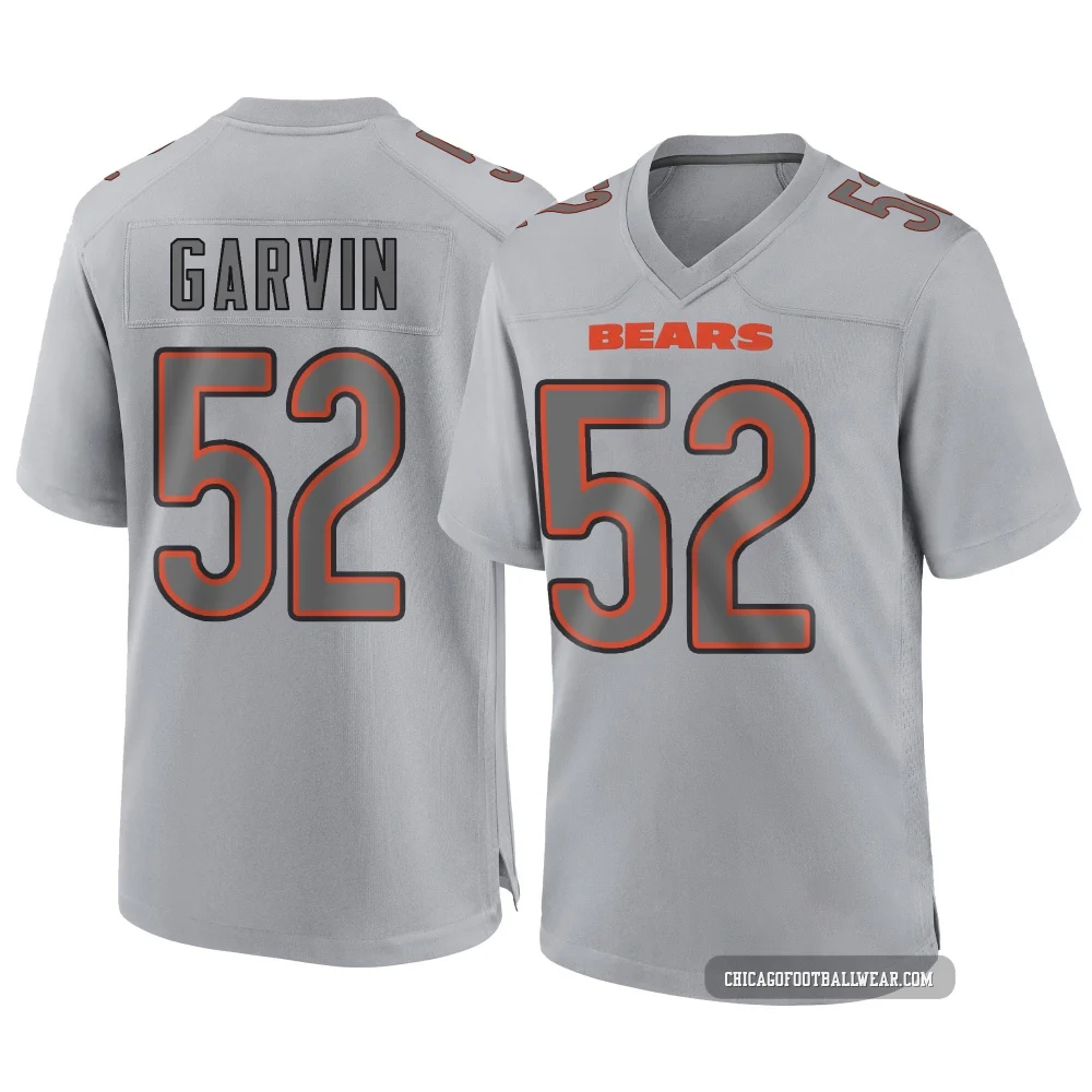 Jonathan Garvin ＃52 Men's Game Chicago Bears Gray Atmosphere Fashion Jersey