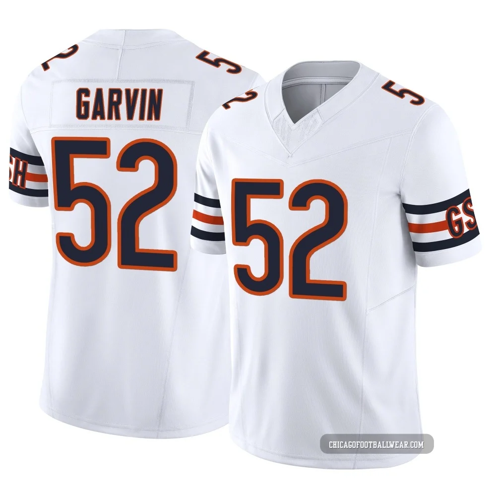 Jonathan Garvin ＃52 Men's Limited Chicago Bears White Vapor F.U.S.E. Jersey