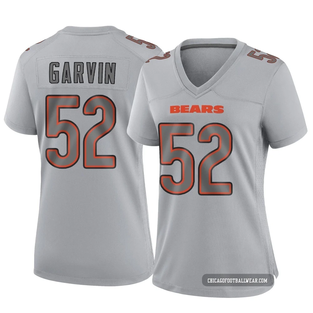 Jonathan Garvin ＃52 Women's Game Chicago Bears Gray Atmosphere Fashion Jersey