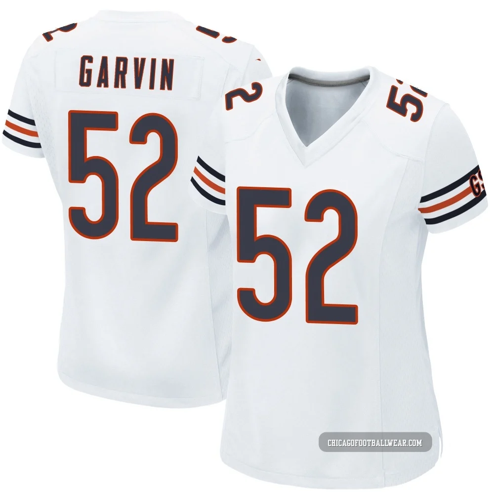 Jonathan Garvin ＃52 Women's Game Chicago Bears White Jersey