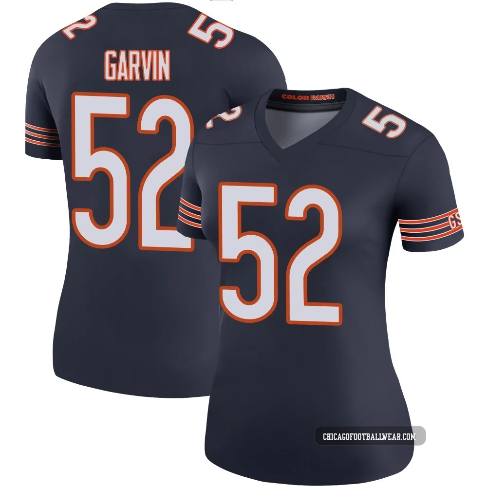 Jonathan Garvin ＃52 Women's Legend Chicago Bears Navy Color Rush Jersey