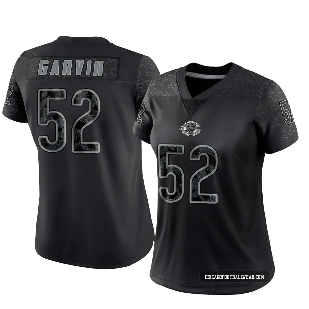 Jonathan Garvin ＃52 Women's Limited Chicago Bears Black Reflective Jersey