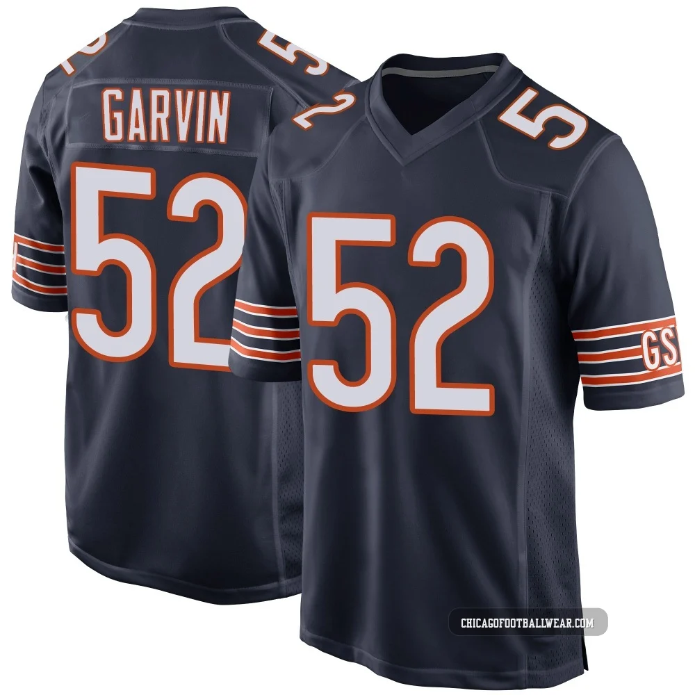 Jonathan Garvin ＃52 Youth Game Chicago Bears Navy Team Color Jersey
