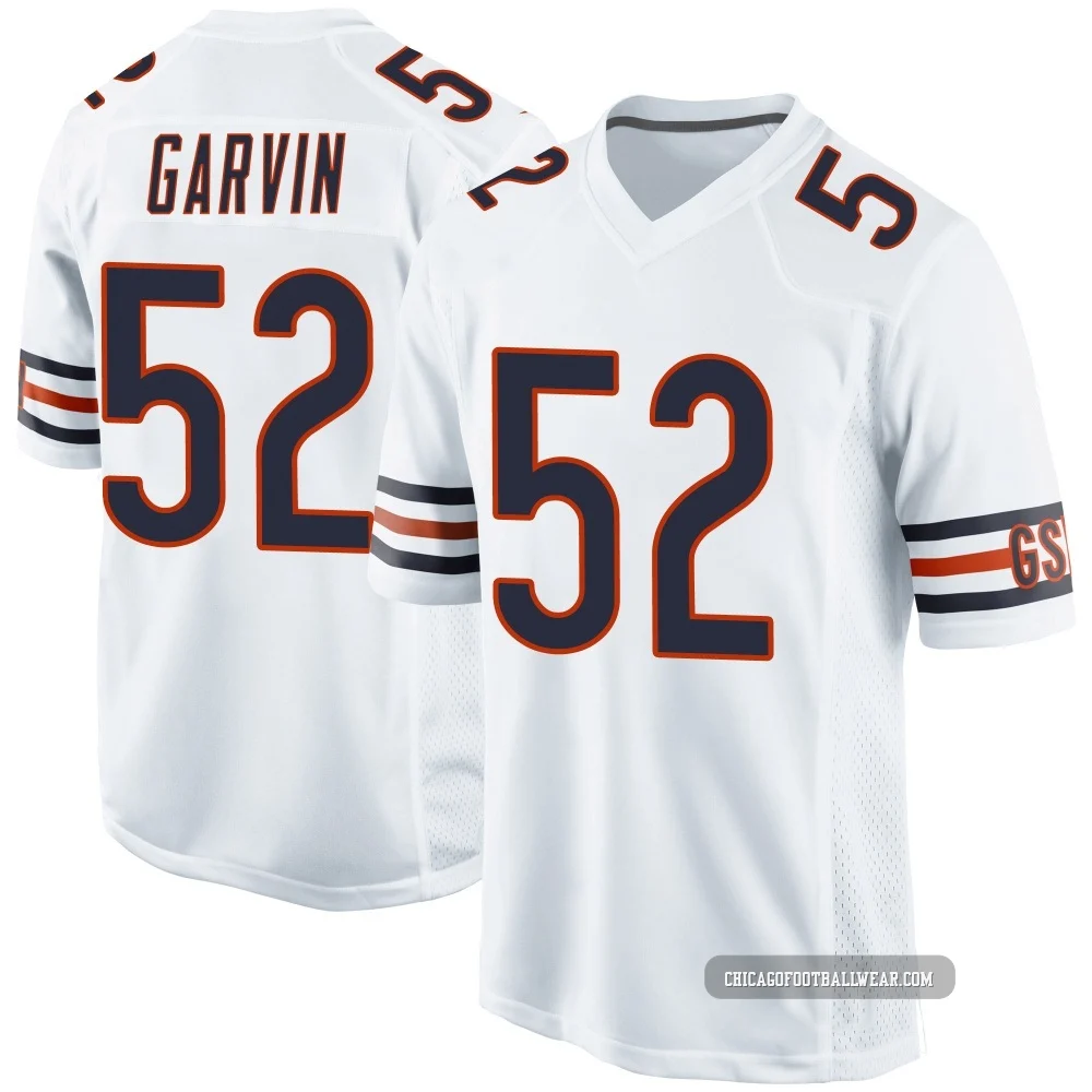 Jonathan Garvin ＃52 Youth Game Chicago Bears White Jersey