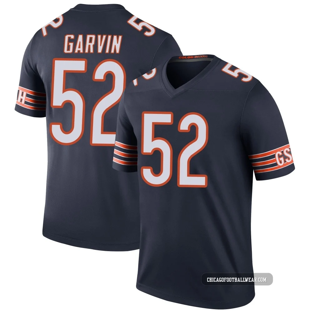 Jonathan Garvin ＃52 Youth Legend Chicago Bears Navy Color Rush Jersey