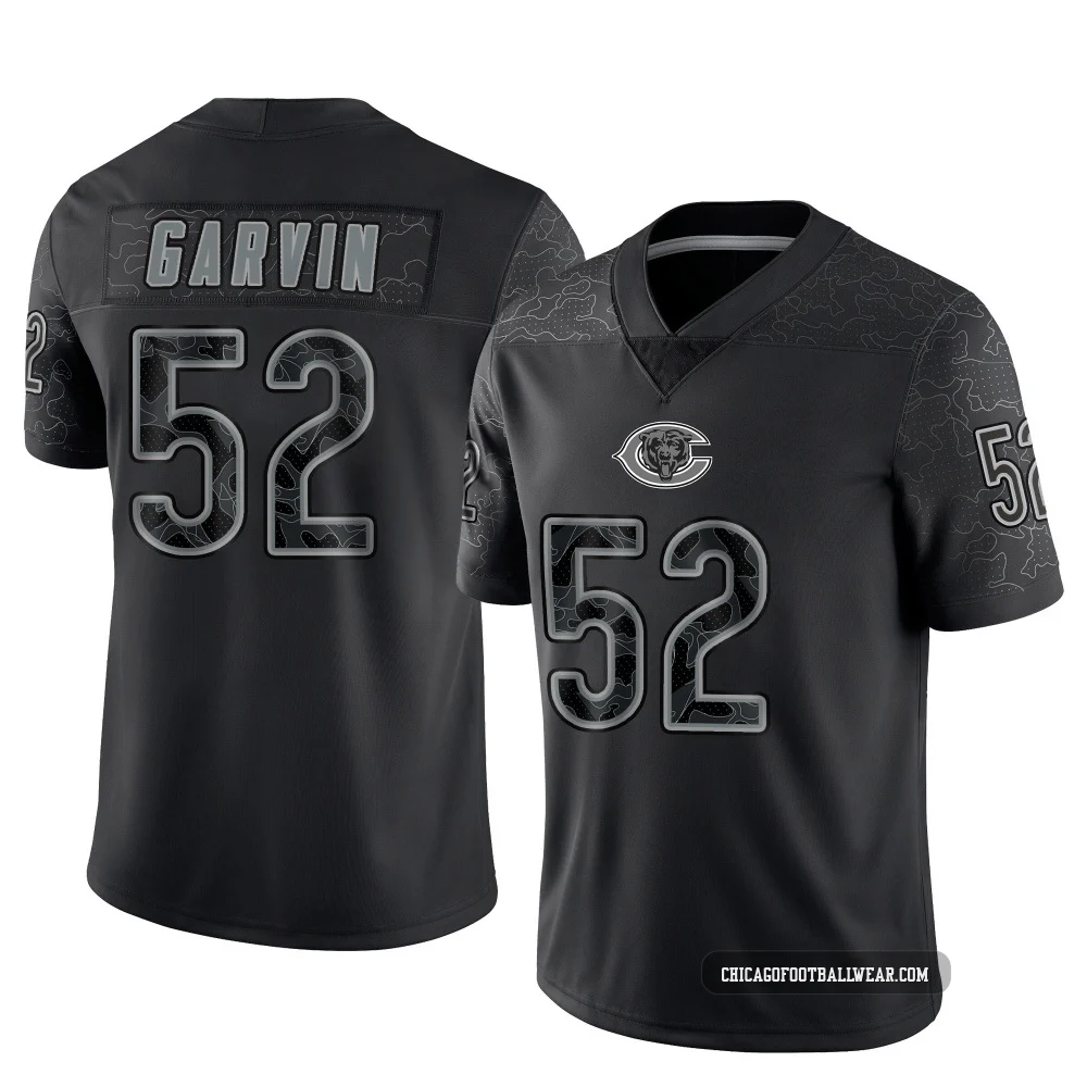 Jonathan Garvin ＃52 Youth Limited Chicago Bears Black Reflective Jersey