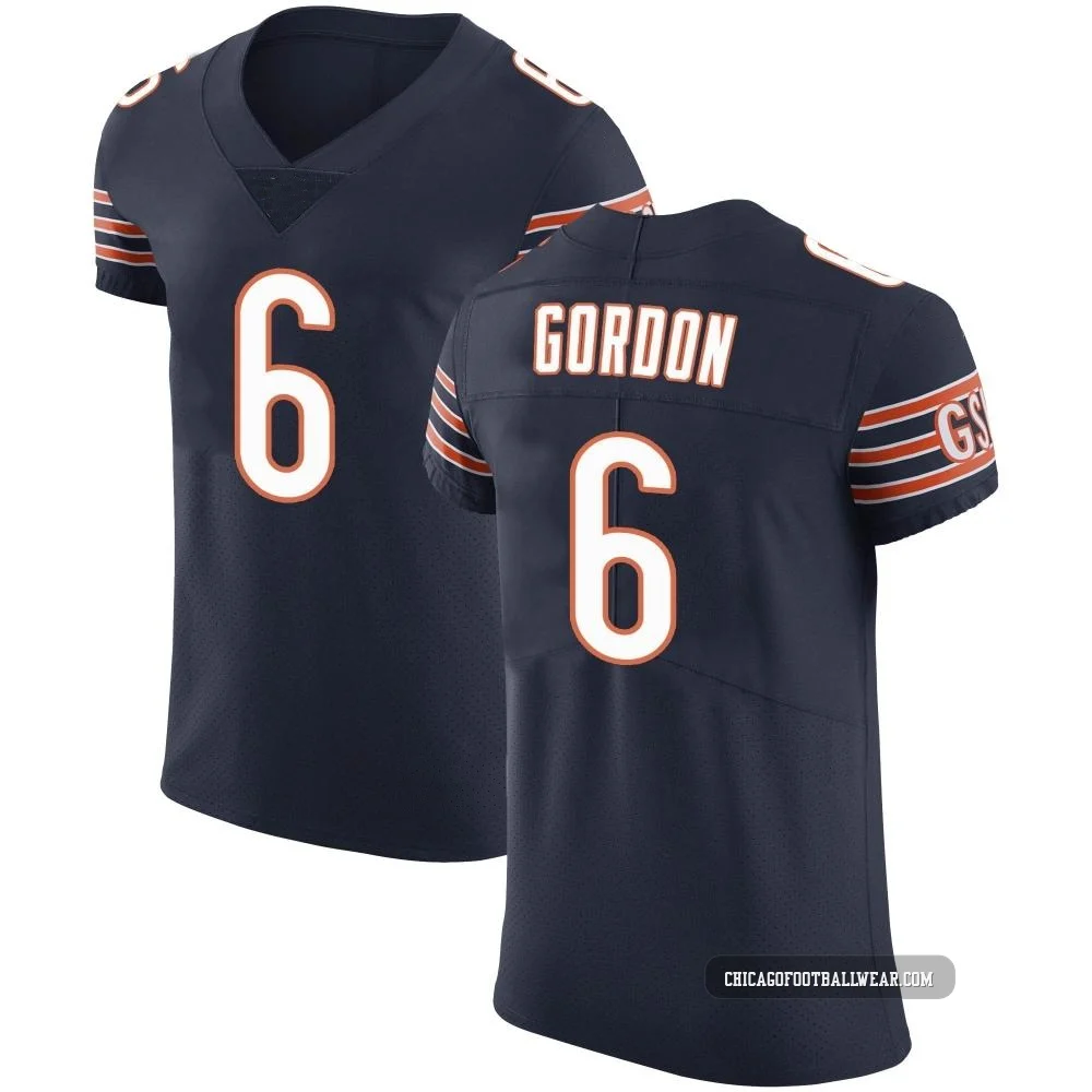 Kyler Gordon ＃6 Men's Elite Chicago Bears Navy Team Color Vapor Untouchable Jersey