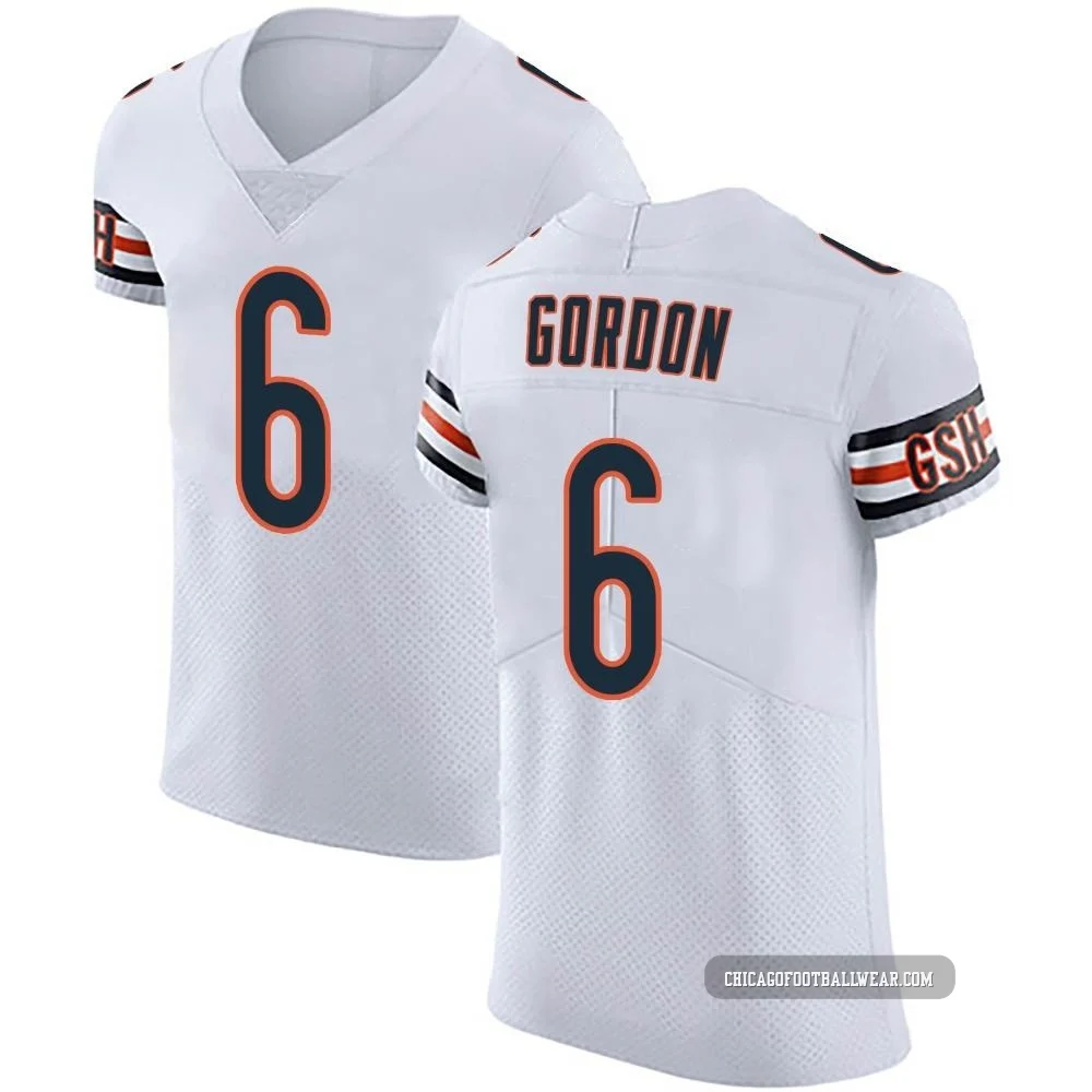 Kyler Gordon ＃6 Men's Elite Chicago Bears White Vapor Untouchable Jersey