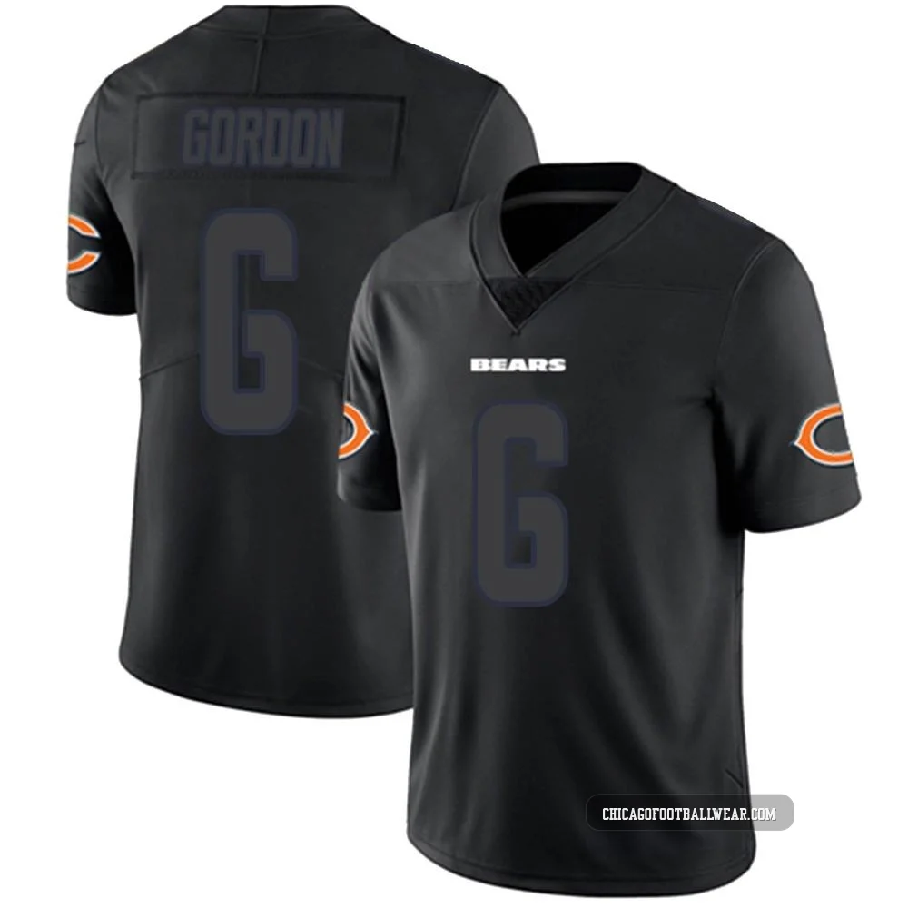 Kyler Gordon ＃6 Youth Limited Chicago Bears Black Impact Jersey