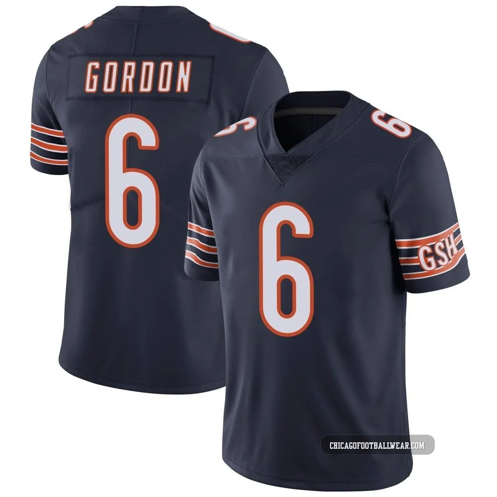 Kyler Gordon ＃6 Youth Limited Chicago Bears Navy Team Color Vapor Untouchable Jersey