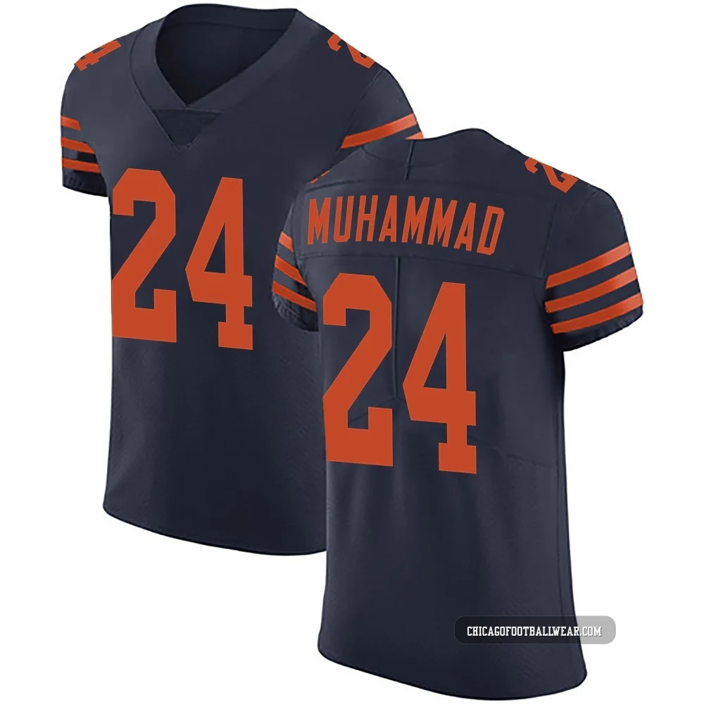 Malik Muhammad ＃24 Men's Elite Chicago Bears Navy Blue Alternate Vapor Untouchable Jersey
