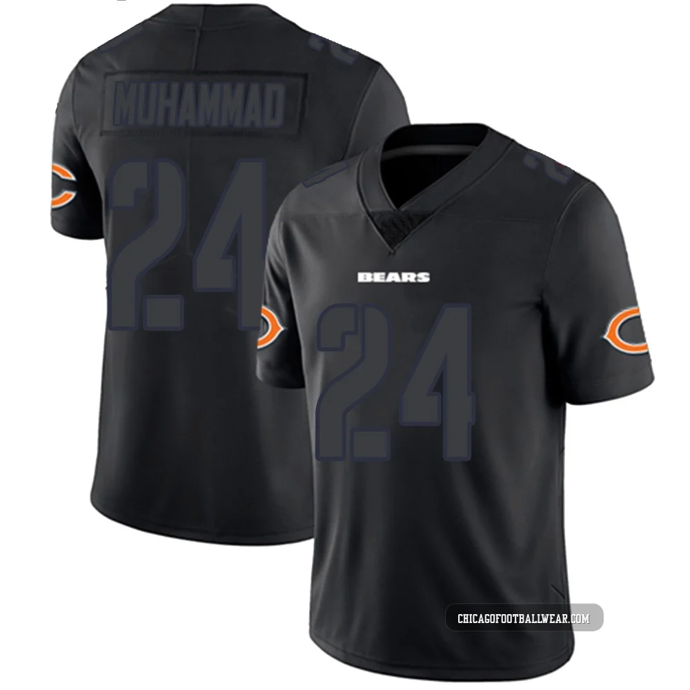 Malik Muhammad ＃24 Men's Limited Chicago Bears Black Impact Jersey