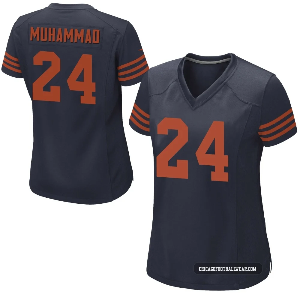 Malik Muhammad ＃24 Women's Game Chicago Bears Navy Blue Alternate Jersey