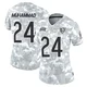 Malik Muhammad ＃24 Women's Limited Chicago Bears Arctic Camo 2024 Salute to Service Jersey