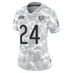 Malik Muhammad ＃24 Women's Limited Chicago Bears Arctic Camo 2024 Salute to Service Jersey