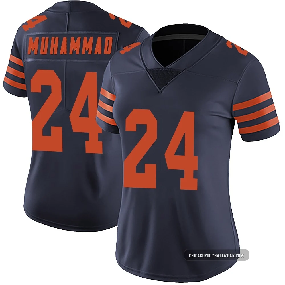 Malik Muhammad ＃24 Women's Limited Chicago Bears Navy Blue Alternate Vapor Untouchable Jersey