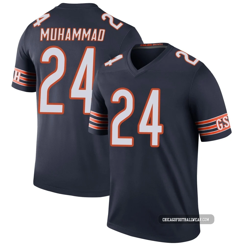 Malik Muhammad ＃24 Youth Legend Chicago Bears Navy Color Rush Jersey