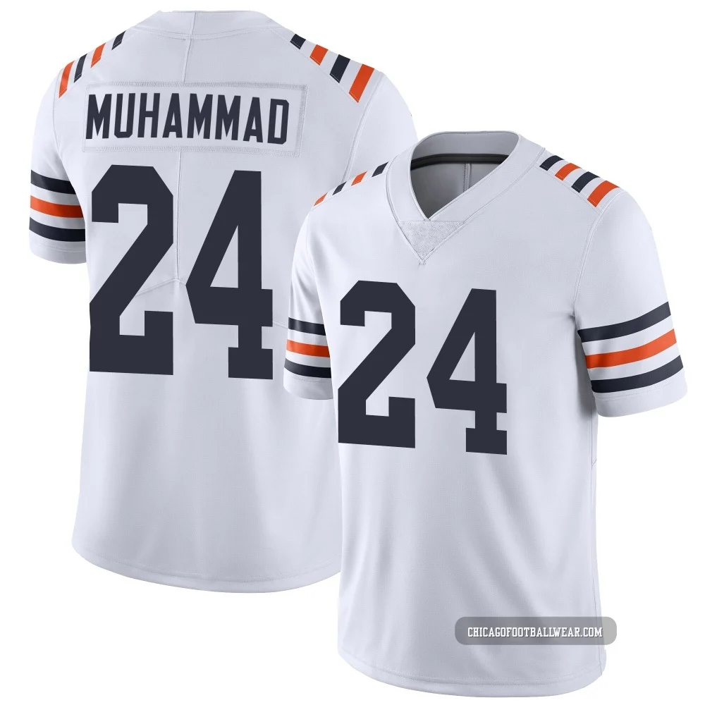 Malik Muhammad ＃24 Youth Limited Chicago Bears White Alternate Classic Vapor Jersey