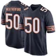 Sterling Weatherford ＃50 Men's Game Chicago Bears Navy Team Color Jersey