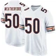 Sterling Weatherford ＃50 Men's Game Chicago Bears White Jersey