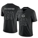 Sterling Weatherford ＃50 Men's Limited Chicago Bears Black Reflective Jersey