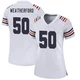 Sterling Weatherford ＃50 Women's Game Chicago Bears White Alternate Classic Jersey