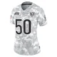 Sterling Weatherford ＃50 Women's Limited Chicago Bears Arctic Camo 2024 Salute to Service Jersey