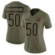 Sterling Weatherford ＃50 Women's Limited Chicago Bears Olive 2025 Salute to Service Jersey