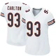 Xavier Carlton ＃93 Women's Game Chicago Bears White Jersey