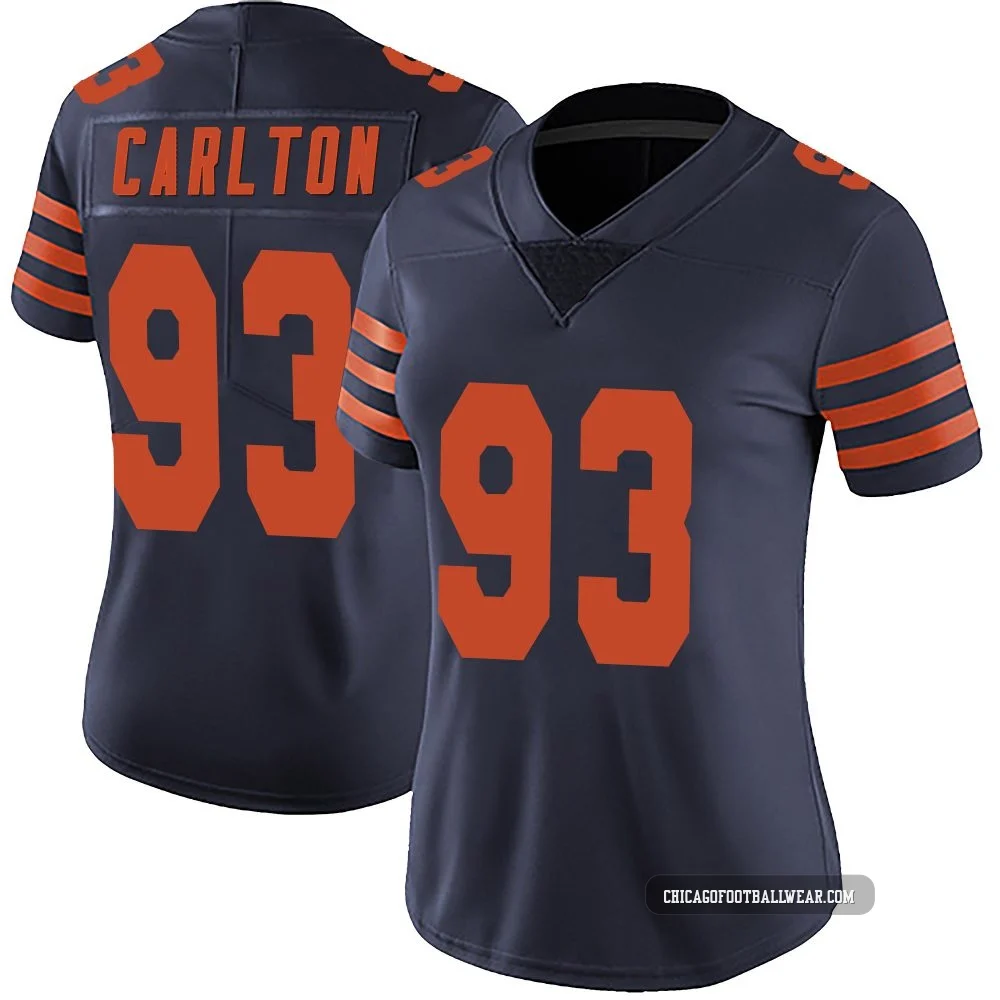 Xavier Carlton ＃93 Women's Limited Chicago Bears Navy Blue Alternate Vapor Untouchable Jersey