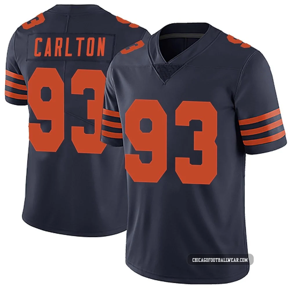 Xavier Carlton ＃93 Youth Limited Chicago Bears Navy Blue Alternate Vapor Untouchable Jersey